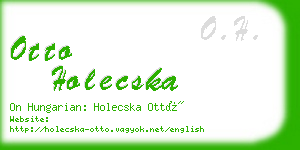 otto holecska business card